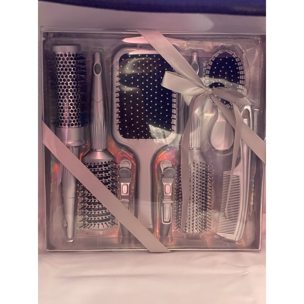 Brush & Comb 8pc‎ Gift Set Assorted Hair Brushes, Comb, Hair Clips New